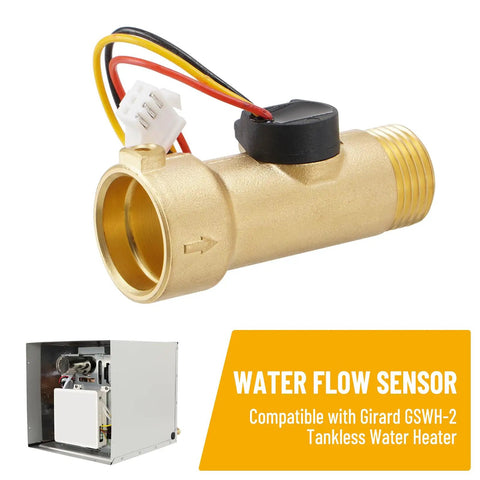 2GWH-24 Water Flow Sensor Compatible With GSWH-2 Tankless Water Heater brass threaded unit with wire connector