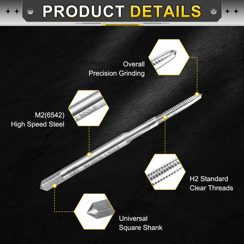 Pro Grade Heavy Duty M2.2 X 0.45 Metric Thread Taper Tap Built Like A Tank For No Hassle Hand Threading Jobs High Speed Steel detailed view.
