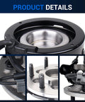 Close-up of Front Wheel Hub And Bearing Assembly 515106 515107 for 04-08 Chevy Colorado showing bolt holes and ABS cable.