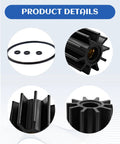 Marine Impeller Repair Kit With O Ring Compatible With Crusader PCM RP061022 close-up of impeller blades and O-rings