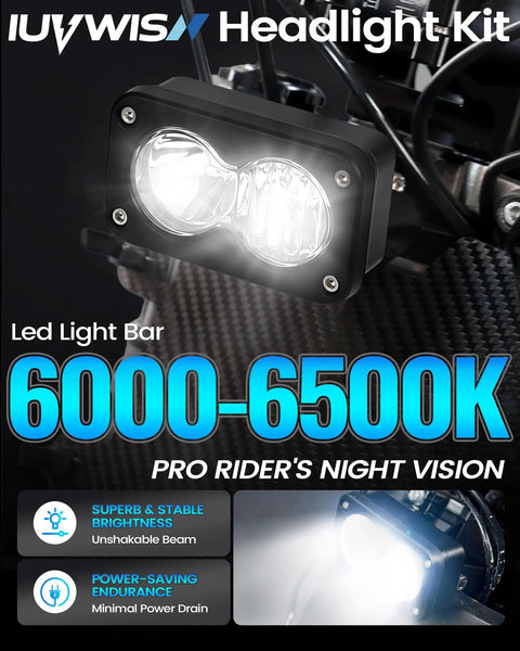 6000-6500K LED Dirt Bike Light Bar for Surron Sur Ron Taparia Talaria Sting MX4 MX5 Eride Pro X260 in action, bright beam