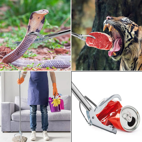 47 Inch Extra Heavy Duty Snake Tongs Reptile Grabber Catcher With Wide Jaw And Long Reach For Safe Humane Handling From A Distance Pro Grade Quality Tools