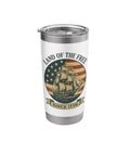 Patriotic 1776 Pride Insulated Double Wall Stainless Steel Tumbler With Retro Sailboat US Flag Design Keeps Drinks Cold Or Hot All Day