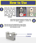 How to use Armored High Security Padlock For Outdoor Storage Units Sheds Gates And Garages Weatherproof Heavy Duty Lock With 0.70 Inch Shackle Clearance And 0.39 Inch Thick Bolt Includes 3 Keys