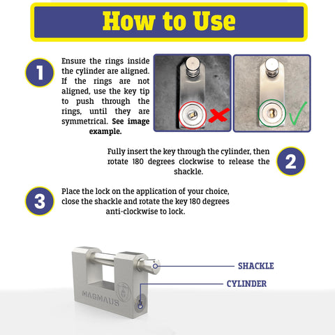 How to use Armored High Security Padlock For Outdoor Storage Units Sheds Gates And Garages Weatherproof Heavy Duty Lock With 0.70 Inch Shackle Clearance And 0.39 Inch Thick Bolt Includes 3 Keys