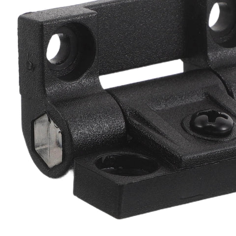 Close-up of Adjustable Torque Cabinet Hinges NUOBESTY 90 Degree Folding Ball Bearing Hinges, black, with installation holes.