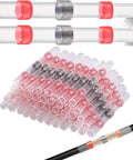 150 Piece Solder Seal Wire Connectors Kit With Red Heat Shrink Tubing For Automotive And Electronics AWG 22-18