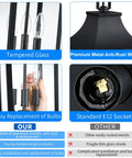 Close-up of Badass Matte Black Outdoor Pendant Lighting Three Bulb Exterior Hanging Porch Fixture With Clear Glass Shades, E12 socket view.