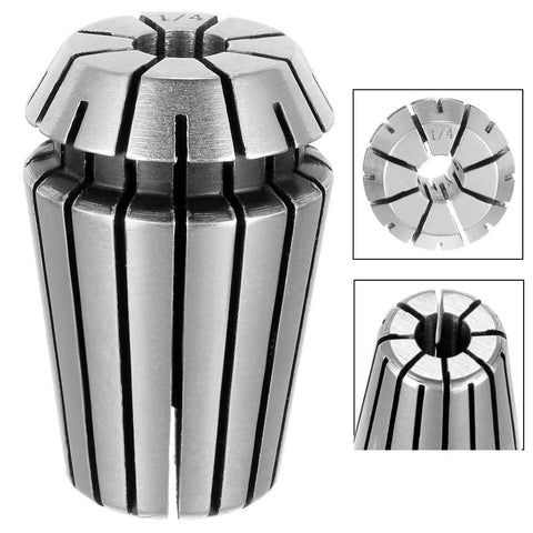 ER20 One Quarter Inch Spring Collet Chuck For CNC Milling Lathe And Engraving Machines, Boss Level Precision 0.015mm Tolerance