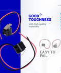 Refrigerator Bimetal Defrost Thermostat Replacement Easy Fit Compatible With Whirlpool Kenmore shown with wires and clamps