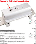 Heavy Duty Electric Strike Lock With Adjustable Mode for Fail Safe or Fail Secure, 2200 Lb Jaw Strength, 500000 cycles shown