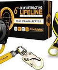 Six Foot Mini Mamba Self Retracting Lifeline Combo with polycarbonate housing and ¾ inch webbing, ANSI OSHA approved