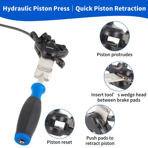 Six In One Bike Maintenance Kit With Hydraulic Piston Press And Pro Grade Disc Brake Repair Tools For Mountain Bikes And MTB