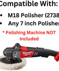Buffer Polisher Kit For Car Detailing With 7 Inch Pads Wax Buffing And Polishing Bundle Includes Three Polishers Black Foam Pad Yellow Polishing Pad Wool Pad And Three Point Four Ounce Supa Shine Polish compatible with M18 polisher