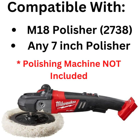 Buffer Polisher Kit For Car Detailing With 7 Inch Pads Wax Buffing And Polishing Bundle Includes Three Polishers Black Foam Pad Yellow Polishing Pad Wool Pad And Three Point Four Ounce Supa Shine Polish compatible with M18 polisher