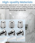 Three Piece Bathtub And Shower Knob Replacement Kit Compatible With Danco And Gerber Fixtures, chrome handles and screws