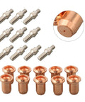 20 Pieces Pro Grade Plasma Electrode Tips And Nozzles Kit 0.9mm For IPT40 Torch And IPT60 PT40 Plasma Cutter Consumables