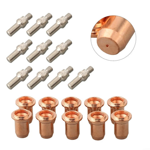 20 Pieces Pro Grade Plasma Electrode Tips And Nozzles Kit 0.9mm For IPT40 Torch And IPT60 PT40 Plasma Cutter Consumables