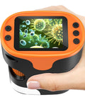 Hand holding Kid Friendly Handheld Microscope With 2.0 Inch Screen 1000X Magnification Rechargeable Pocket Digital Microscope