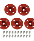 Five Piece 25T Round Disc Type Aluminum Servo Arm Set In Red CNC Machined Rocker For RC Model Cars Boats And Planes Pro Grade Servo Horn