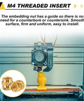 3D printer with owl print and M4 heat set inserts, Bulk Pack of 300 Brass M4 Heat Set Threaded Inserts Knurled For Plastic