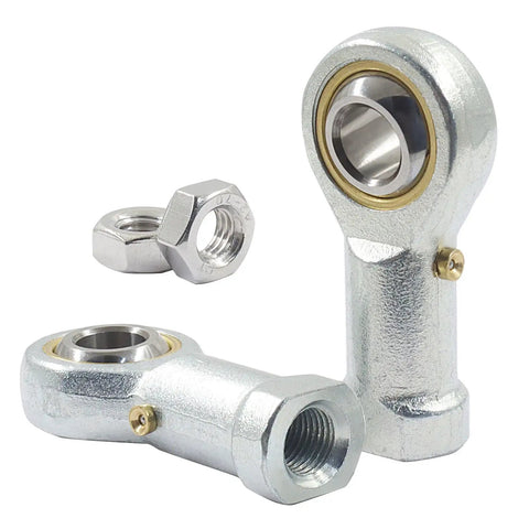Two Pack PHSB6 Rod End Bearings Three Eighths Inch High Strength Forged Carbon Steel With Hardened Ball Joint For Beefed Up Heavy Duty Linkage And Steering Systems Offering Superior Wear Resistance And Corrosion Protection And High Load Capacity.
