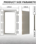 3-Gang Box Extender For Switches And Receptacles, Non-Metallic Electrical Box Extender, ETL Listed, 6-32 x 1.5 Inch Screws