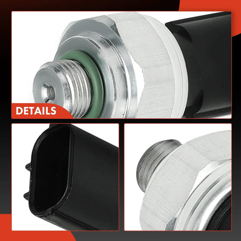 Close-up of HVAC Pressure Transducer And Switch 3 Pin For Honda CRV Civic Accord Pilot Odyssey showing metal connector and black plastic terminal