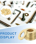 18 Pack Brass Flat Washers Kit M6 Crush Washers Assortment 6mm ID 18mm OD 1mm Thick For Bolts Screws Machinery Repair