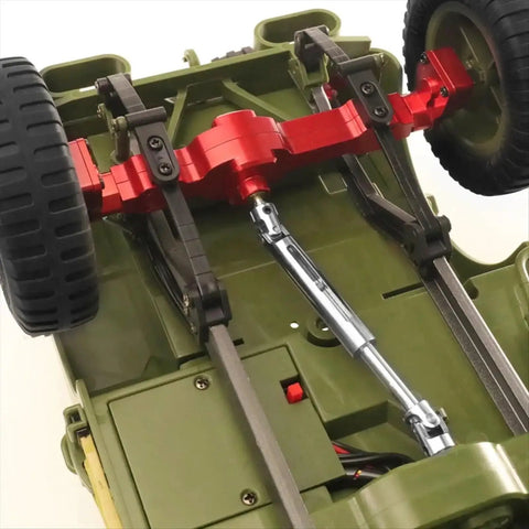 Beefed Up Front And Rear Axle Drive Shafts Kit For 1/10 RC Car With Hardened Steel Universal Joint, High Torque 4x4 Upgrade Parts, Ball Bearing Cross Pins, Durable Spare Modifications installed on 1/10 RC chassis