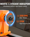 Workhorse Benchtop Wood Lathe 10x18 Inch showing high-frequency motor and 3200 RPM max speed for DIY woodworking