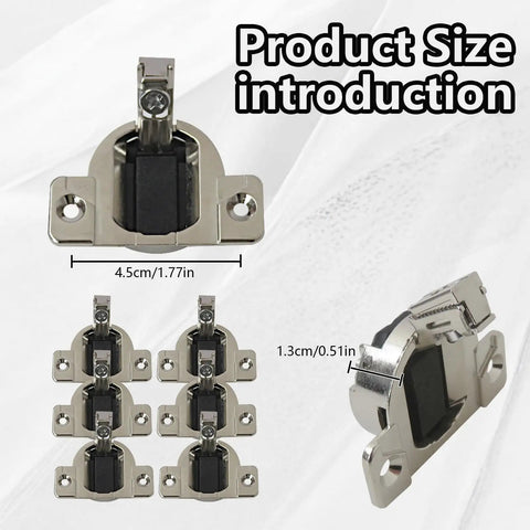 110 Degree Compact 33 Concealed Cabinet Door Hinges Pack of 8, Screw-In Self-Closing Face Mount Hinges dimensions