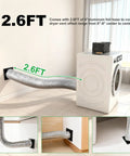Magnetic Dryer Vent Connector Kit With Self Aligning Seal And Quick Disconnect For Easy Cleaning Includes 4 Inch By 2.6 Foot Duct And Clamps