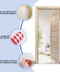 Essential Finger Pinch Door Guard For Toddlers Stops Painful Jam Pinches with strong adhesive fit on a home door.