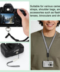 Heavy Duty Stainless Steel D Ring Screws Tough As Nails M4x7mm Thread Badass Camera Rig Anchor attached to camera.