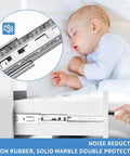 18 Inch Drawer Slides 4 Pairs Full Extension Ball Bearing Side Mount Rails used quietly near sleeping baby