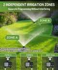 Two Outlet Sprinkler Timer With Rain Delay Manual And Automatic Watering System Digital Outdoor Irrigation Controller