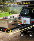 Off Road Ready 500 Lb Heavy Duty Locking Drawer Slides Full Extension With Lock In Lever For Vanlife 4x4 Campers And Tough Gear Hauling Secure Locking System For Bumpy Trails And Steep Inclines, full-extension truck drawer