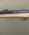 Powerful .177 Cal PCP Air Rifle with 3500 PSI tank for target practice and plinking, wooden stock, side view