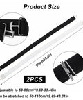 2 Pack Elastic Equestrian Belt For Women, 1.5 Inch Adjustable Horse Riding Belt, Black and White, Size and Length Details