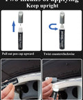 Instructions for using Silver Rim Touch Up Paint Pen For Wheels And Car Rims Scratch Repair Kit To Seal Chips Universal Color Silver Wheel Paint