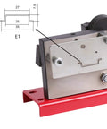 DIN Rail Cutter Tool With Guide And 50cm Length Stop for clean deburr free cuts on 35x7.5x1mm rails, close-up view