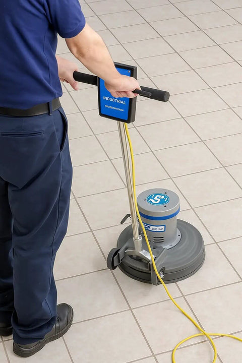 Industrial 20 Inch Floor Buffer Machine Complete Cleaning Bundle With Pad Driver And Starter Pads For Heavy Duty Commercial Floors