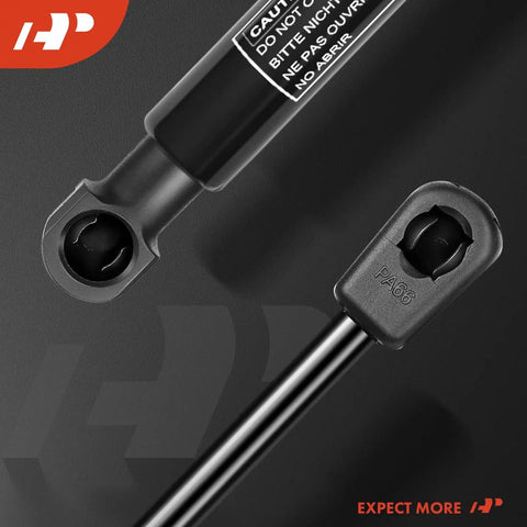 Close-up of Heavy Duty Hyundai Sonata 2008 Through 2012 Sedan Rear Tailgate Lift Support Shock Strut Gas Spring damper ends.