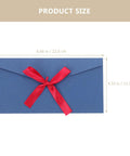 Retro Invitation Envelopes Set, 10 Pack, 22x11cm, 250gsm Kraft Paper Envelopes with red ribbon, product dimensions shown