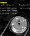 Timing Chain Kit With Intake And Exhaust VVT Sprockets for 2011-2013 Hyundai Elantra, 2012-2014 Kia Soul compatibility chart