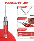 Top Shelf Scribe Tool Set Featuring Seven Durable Steel Blades Ranging From.1 To 2.0mm And A Slick Ergonomic Grip with aluminum alloy handle