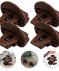 Replacement Drawer Slides Kit With Bottom Glides 4 Pack including brown plastic and metal glides for drawer repair