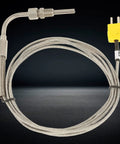 EGT Thermocouple K Type Exhaust Gas Temperature Probe With Exposed Tip And 1 8 NPT Thread Connector, flexible stainless steel sensor, 2 meter length