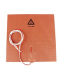 Beefed Up Silicone Heated Bed Mat For 3D Printers 120V 750W With NTC 100K Thermistor No Hole 300x300mm 12x12 In, top view